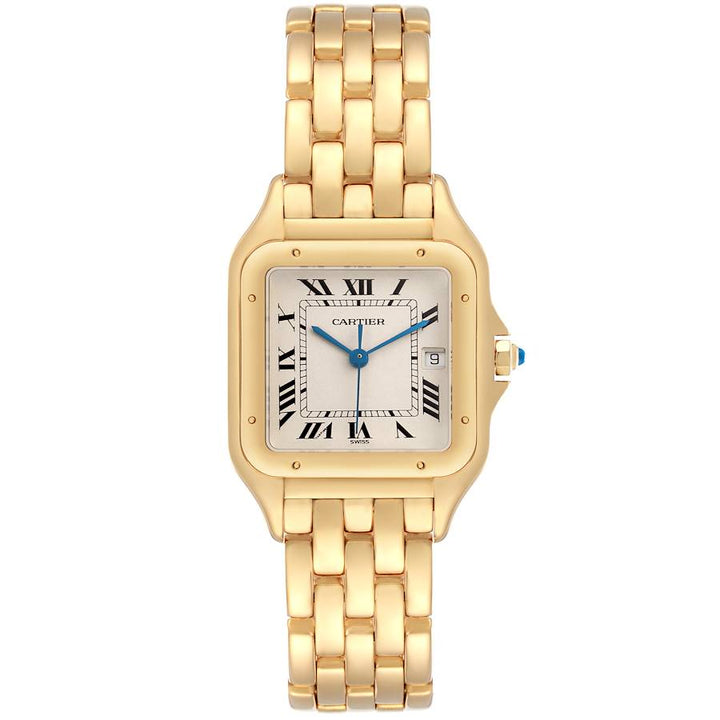 CARTIER PANTHERE YELLOW GOLD 27MM 106000M| IVORY DIAL| YELLOW GOLD BAND|