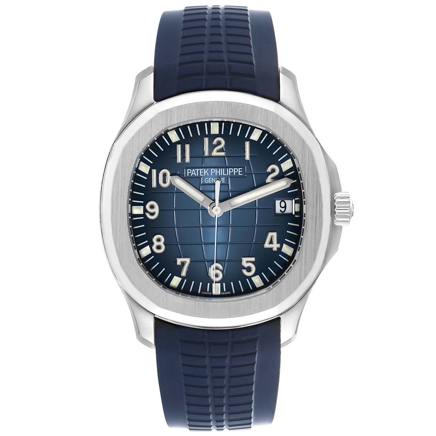 Patek Philippe Aquanaut White Gold 40mm 5168G-001 | Blue Dial | Blue Rubber Band|