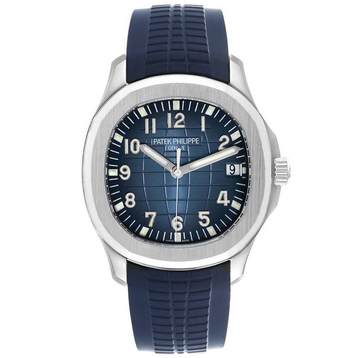 Patek Philippe Aquanaut White Gold 40mm 5168G-001 | Blue Dial | Blue Rubber Band|