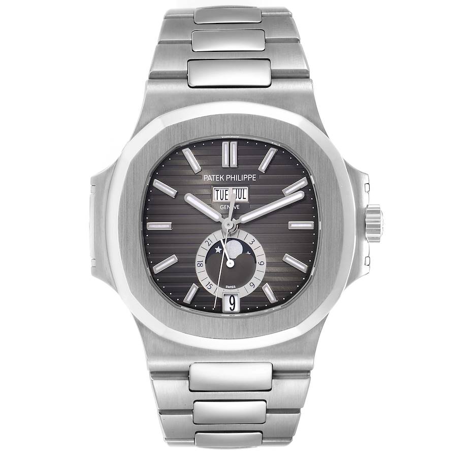 PATEK PHILIPPE NAUTILUS ANNUAL CALENDER  5726/1A| GRAY DIAL | STAINLESS STEEL BAND|