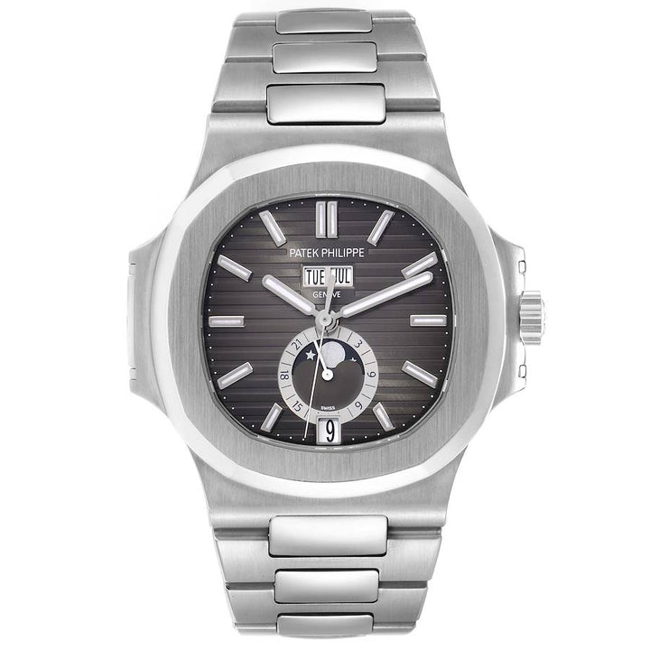 PATEK PHILIPPE NAUTILUS ANNUAL CALENDER  5726/1A| GRAY DIAL | STAINLESS STEEL BAND|