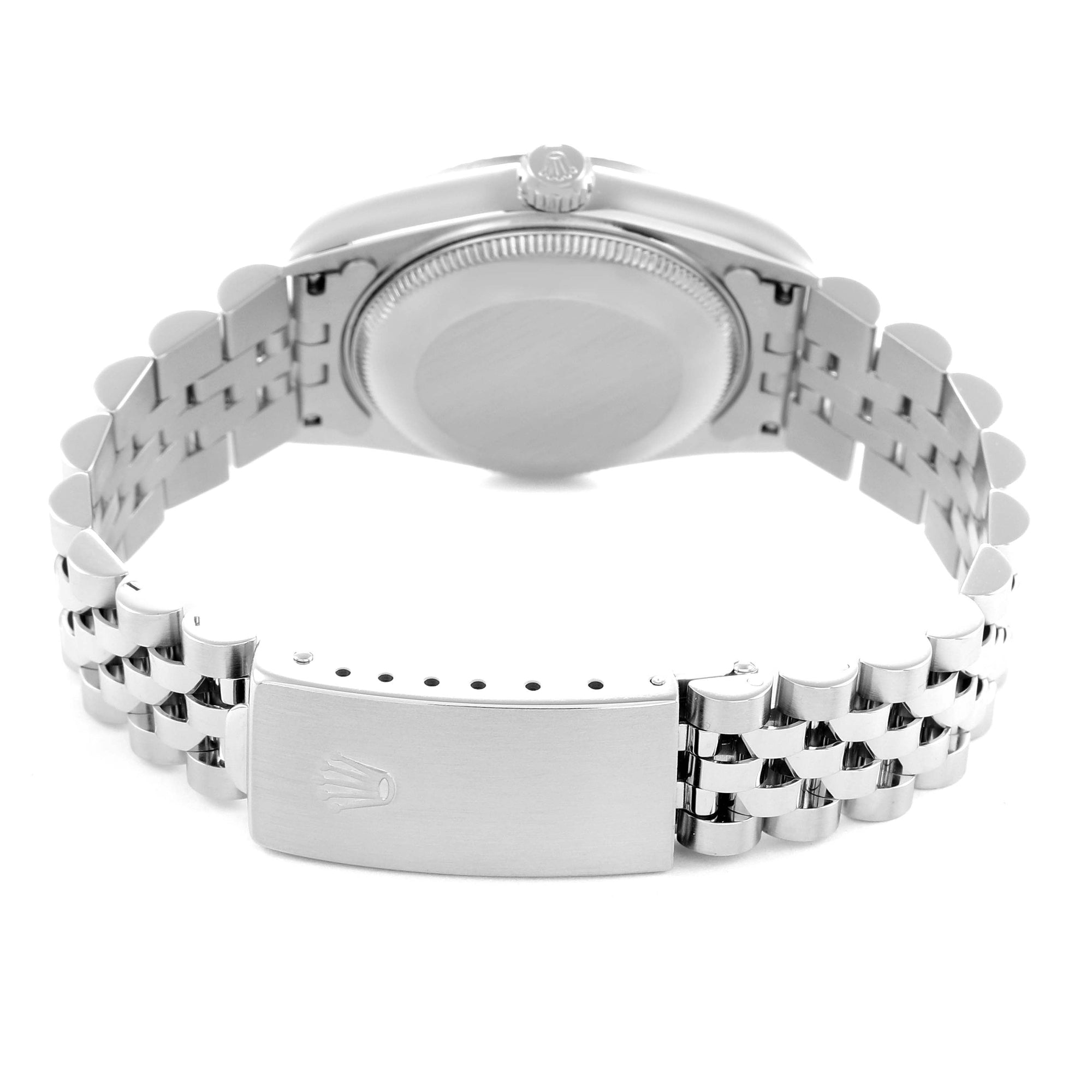 ROLEX DATEJUST 31MM STAINLESS STEEL 78274 | BLACK DIAMOND DIAL| FLUTED BEZEL | JUBILEE