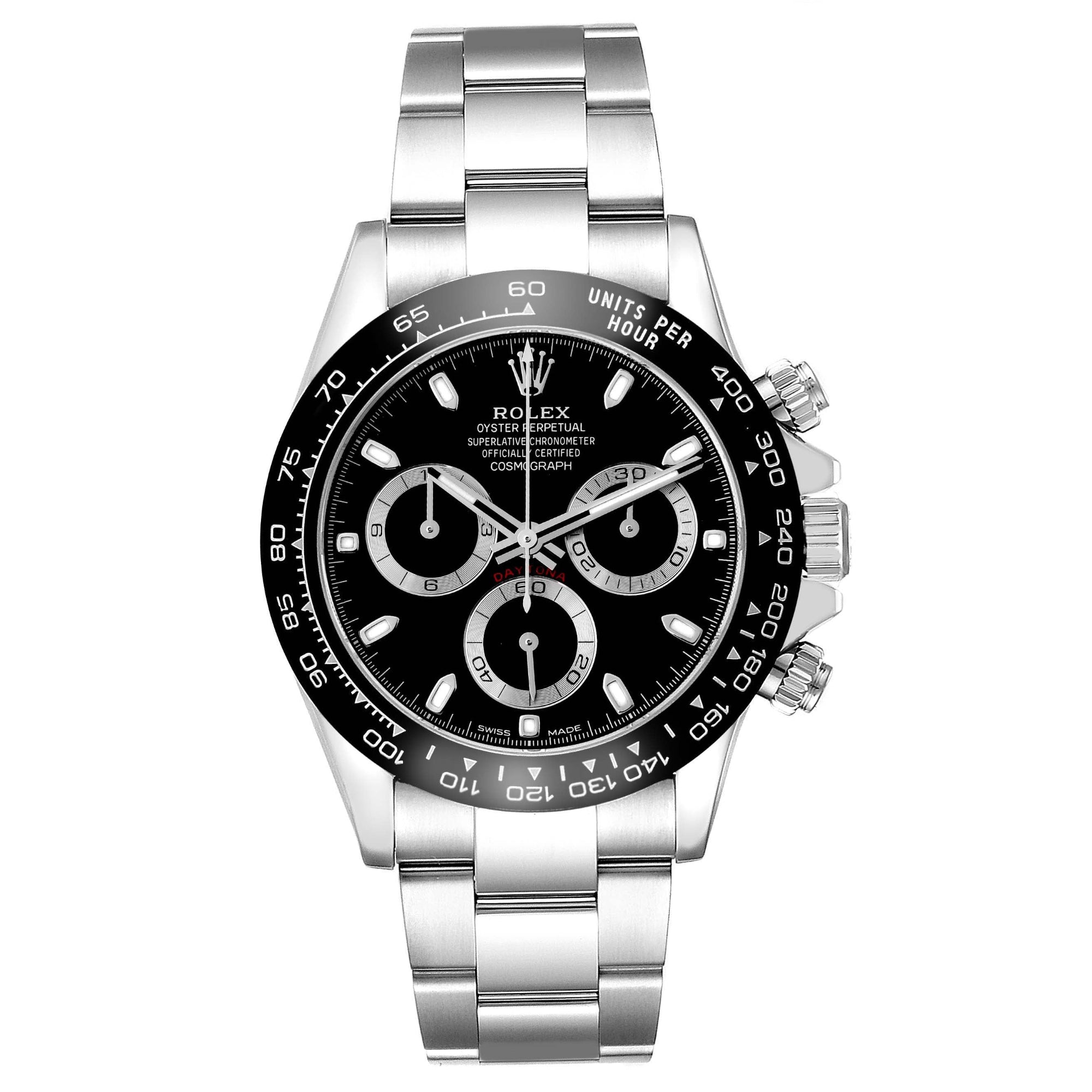 ROLEX DAYTONA STAINLESS STEEL 116500LN | BLACK DIAL | CERAMIC BEZEL| OYSTER BAND