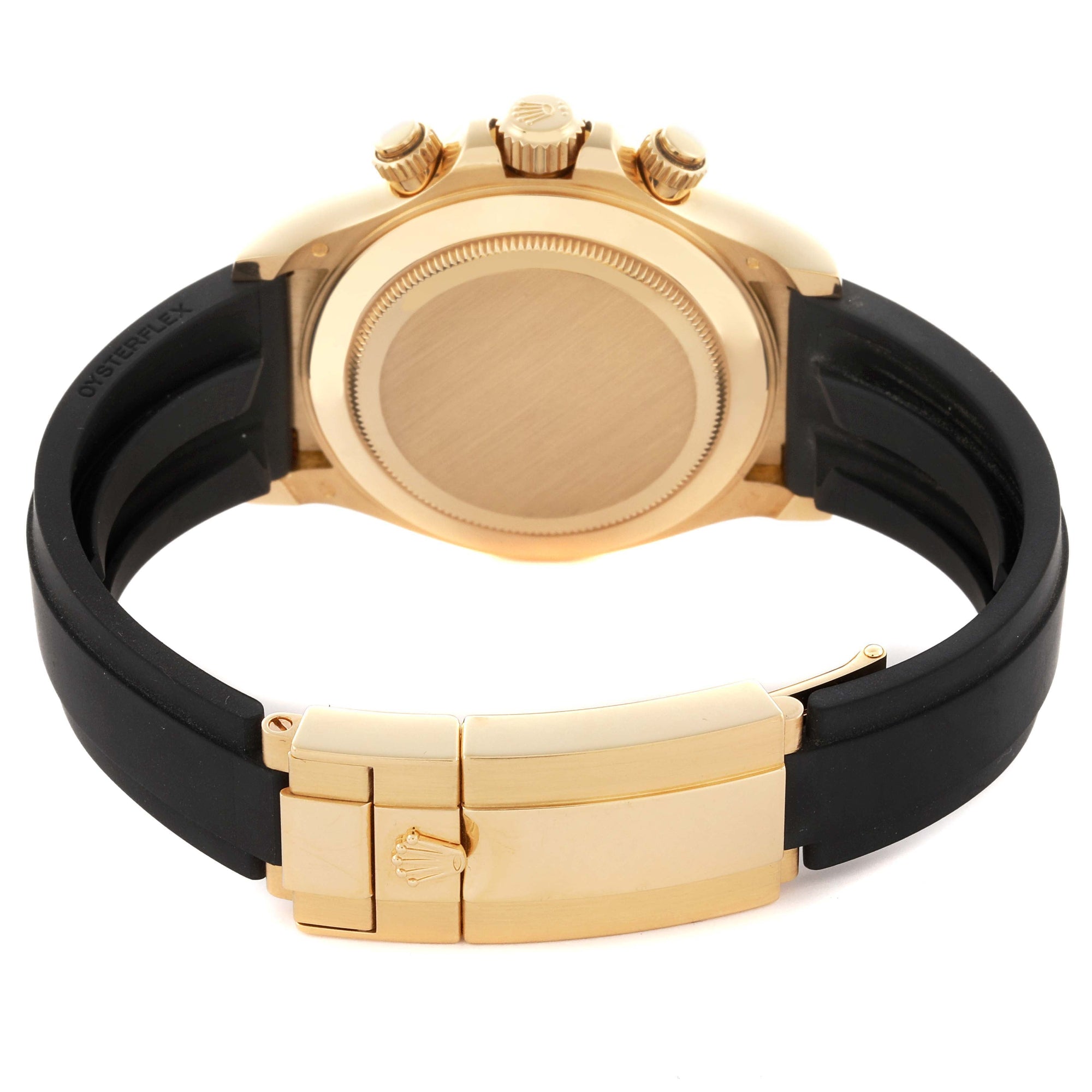 ROLEX DAYTONA OYSTERFLEX YELLOW GOLD 40MM 116518 | BLACK DIAMOND DIAL|