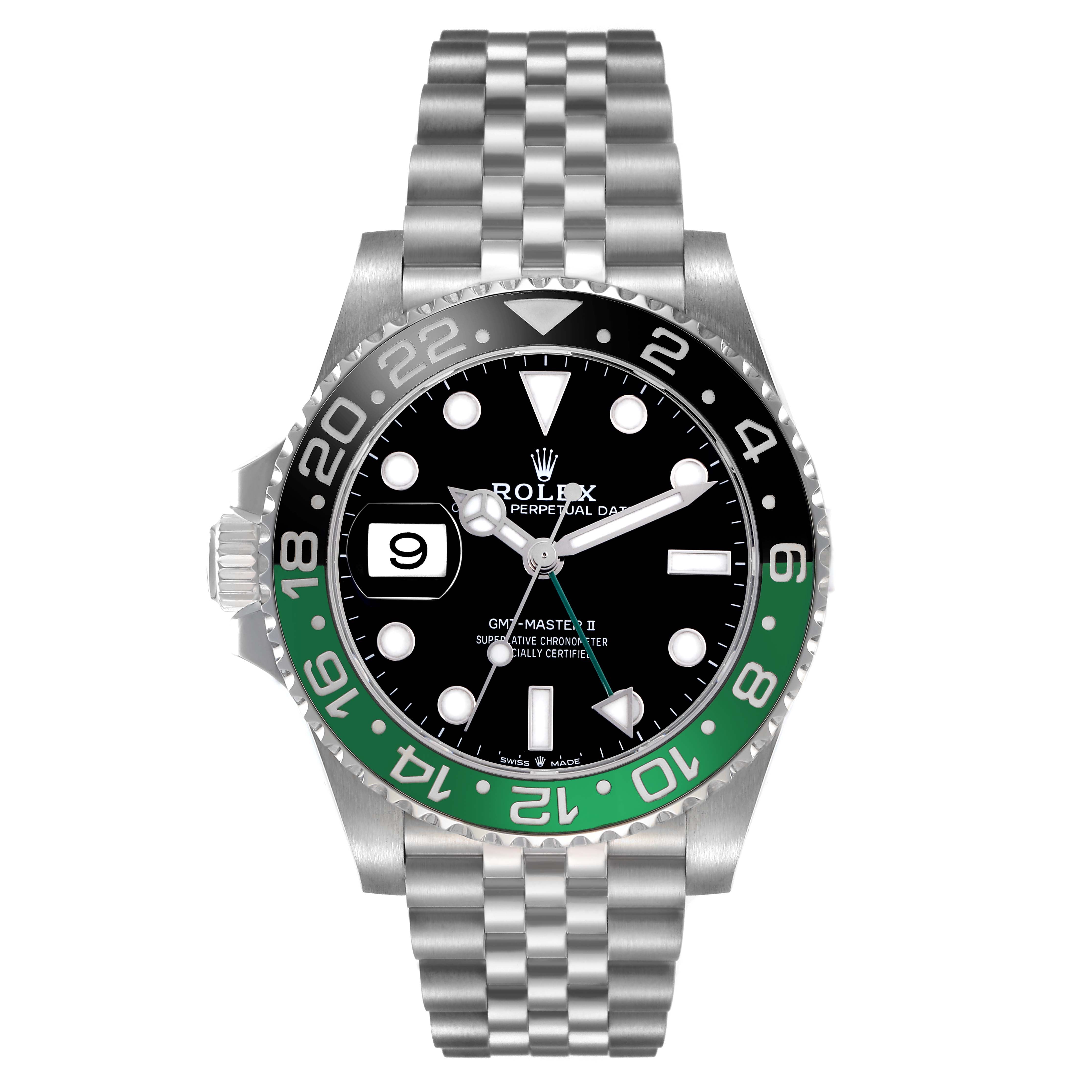 ROLEX GMT MASTER II "SPRITE" 126720VTNR | CERAMIC BEZEL| BLACK DIAL |JUBILEE