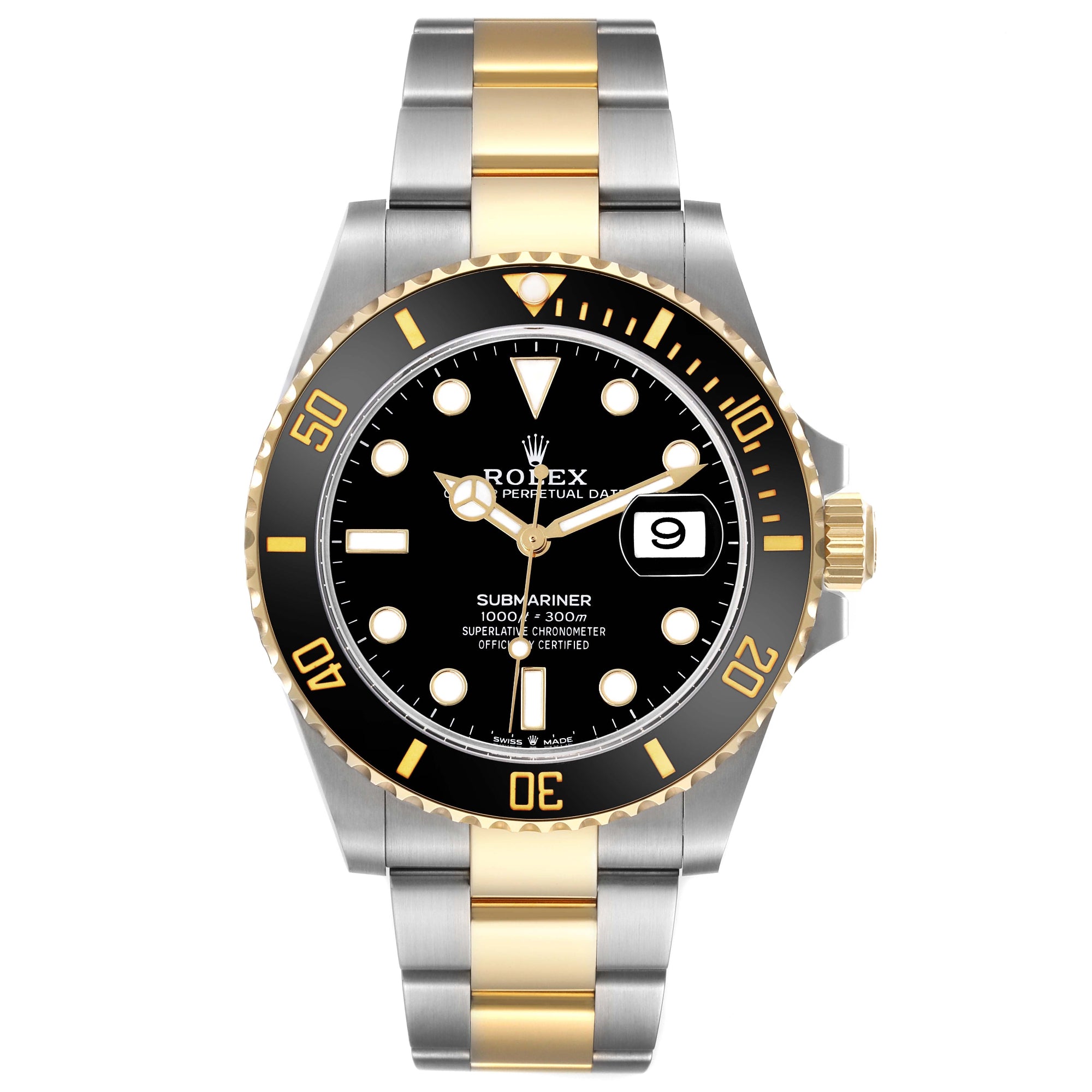 Rolex Submariner 41MM STAINLESS STEEL & YELLOW GOLD 126613LN Black Dial | Luminous Hour Markers| Ceramic Bezel | OYSTER BAND