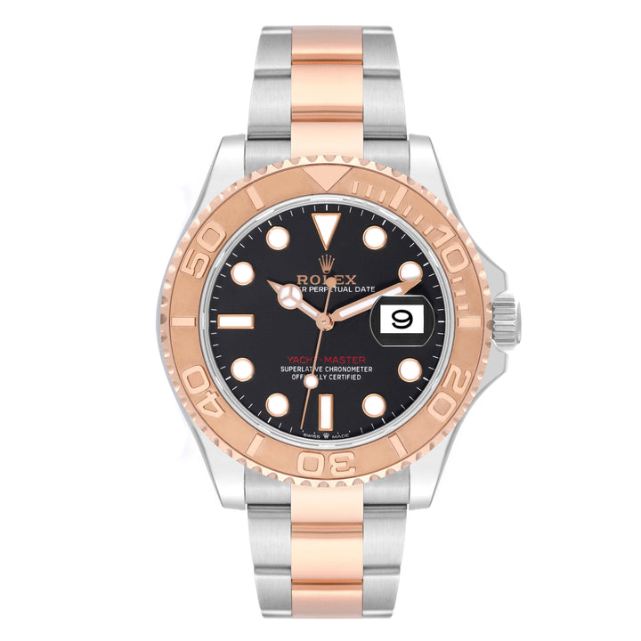 ROLEX YACHT-MASTER 40MM STAINLESS STEEL& ROSE GOLD 126621| BLACK DIAL | OYSTER