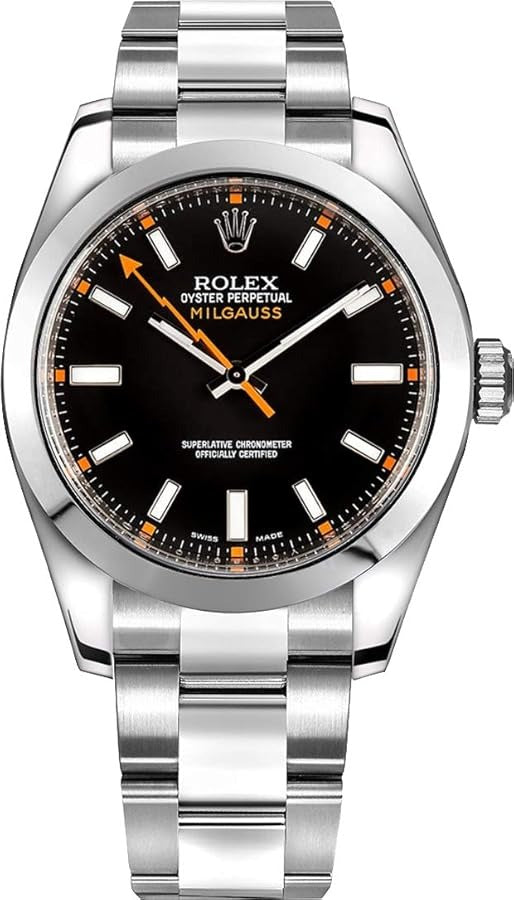 Rolex Milgauss Stainless Steel Black Dial on Oyster 116400