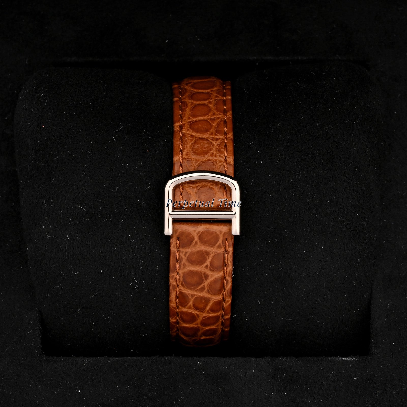 Cartier Tank Basculante White Arabic Dial on Brown Leather wa202751