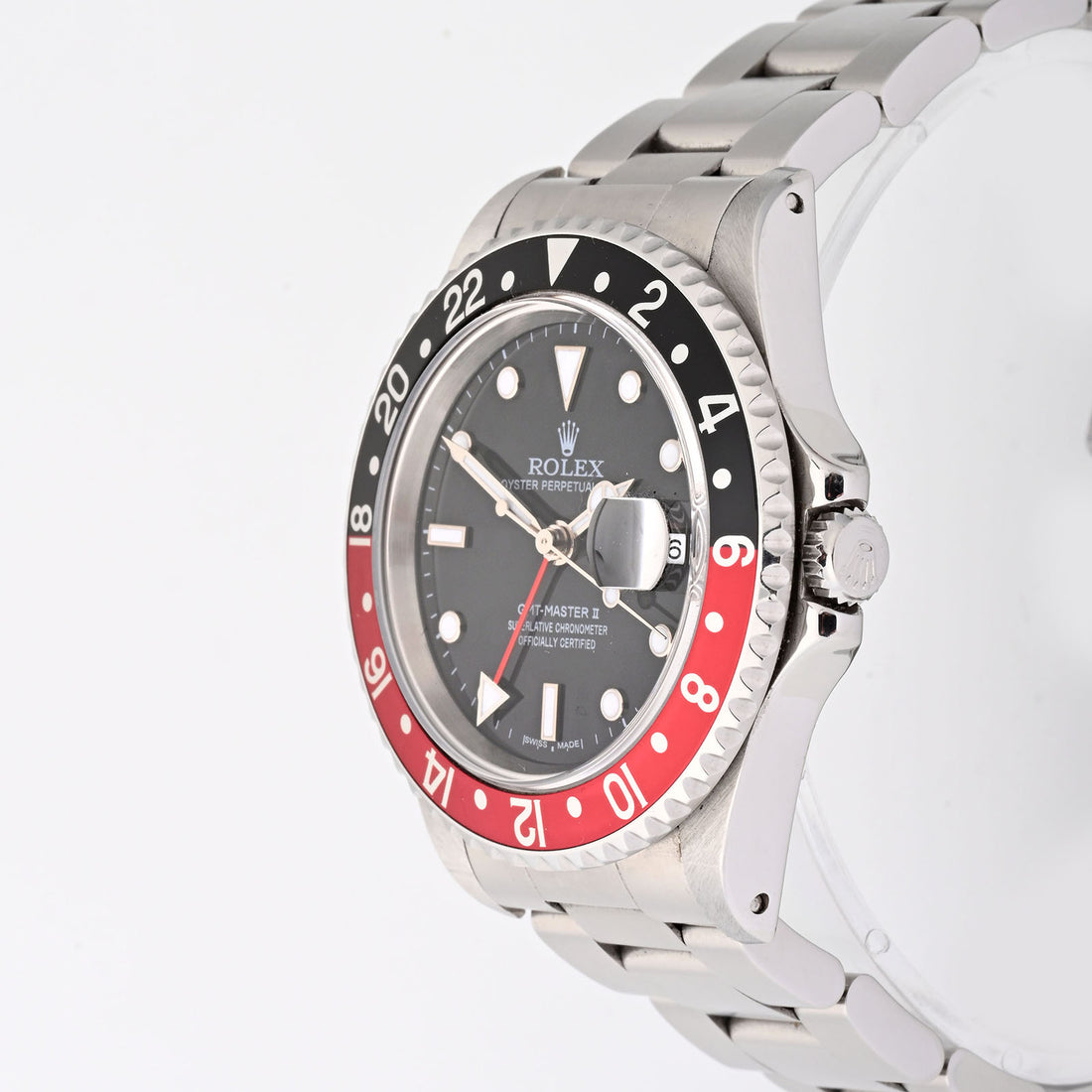 Rolex GMT-Master II Stainless Steel Coke Black Dial on Oyster 16710