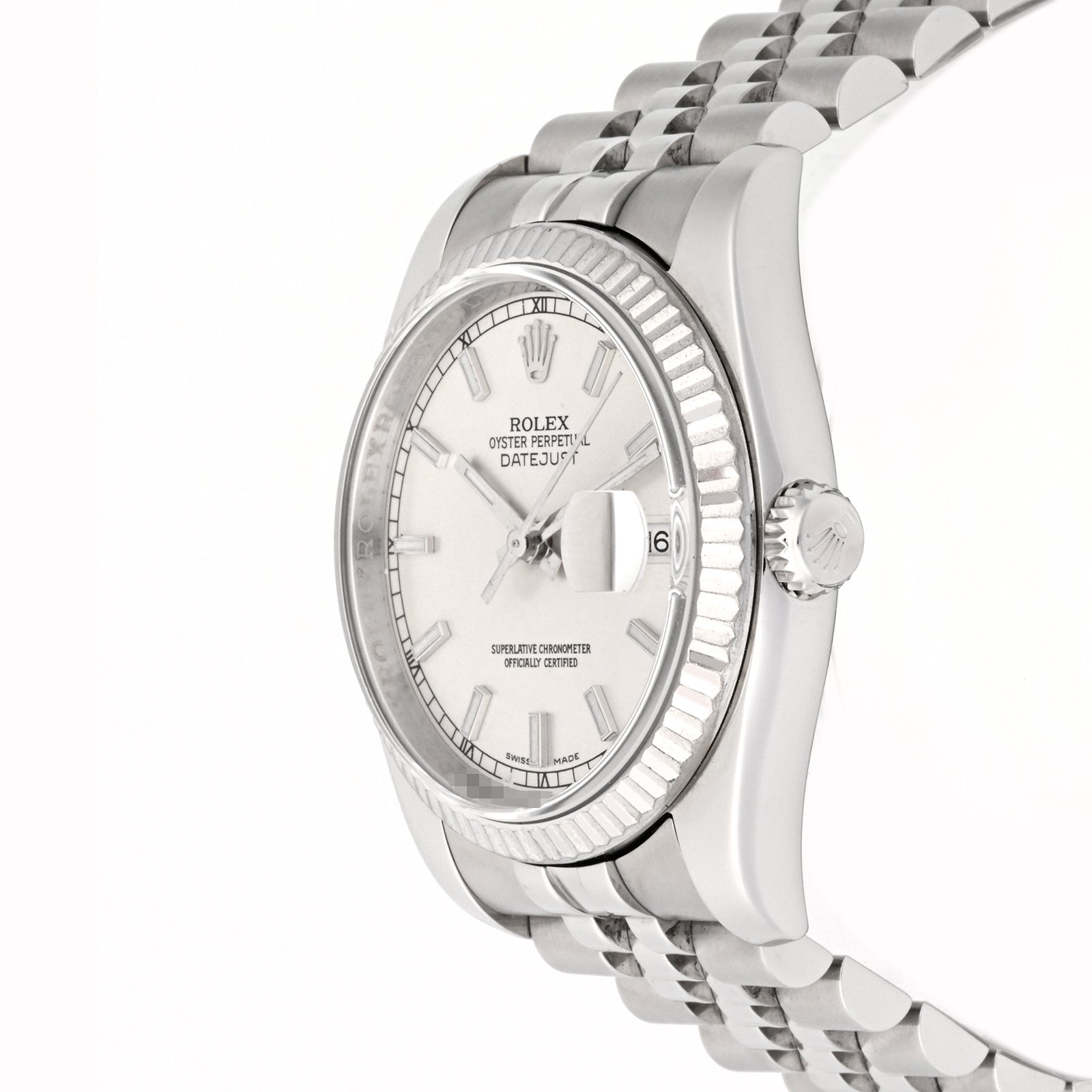 Rolex Datejust 36 Stainless Steel Silver Stick Dial on Jubilee 116234