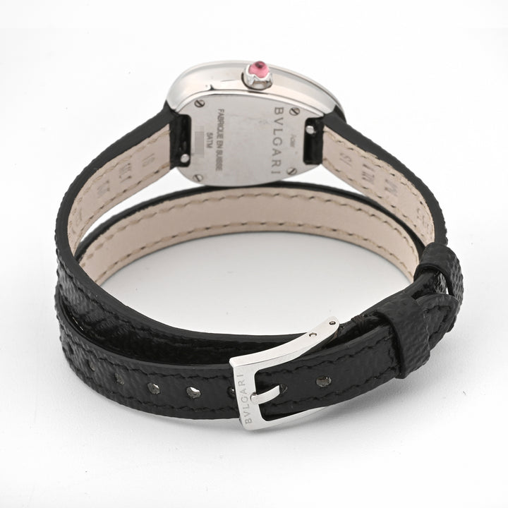 Bvlgari Serpenti Black Dial on Black Leather Band SPS27BSL Card