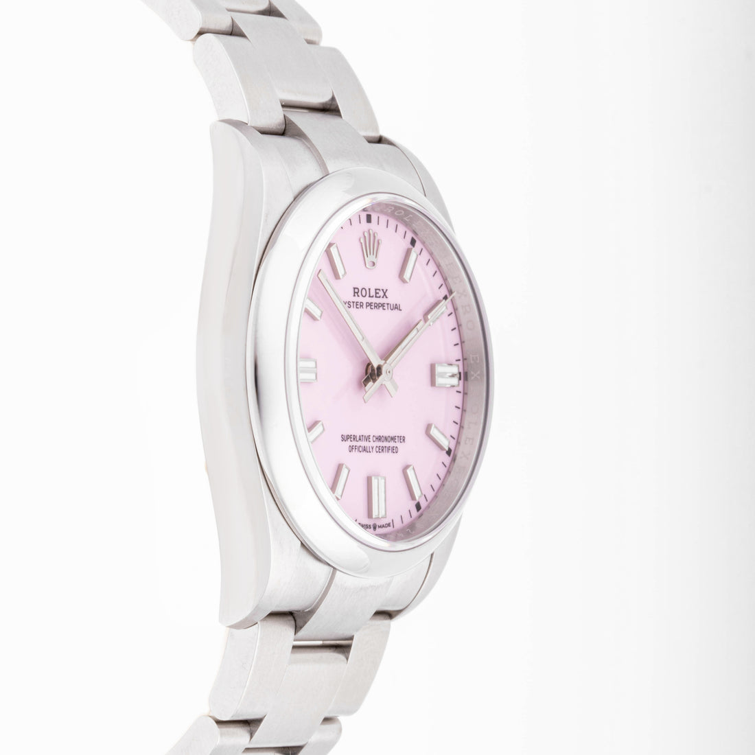 Rolex Oyster Perpetual 36 Candy Pink Index Dial on Oyster 126000 Card