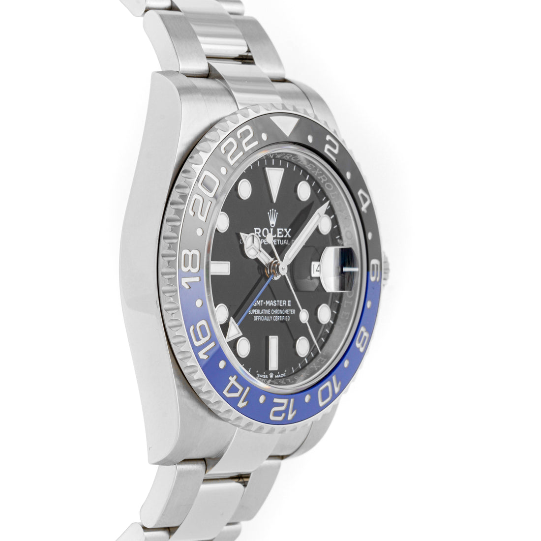 Rolex GMT-Master II Stainless Steel Batman Black Dial on Oyster 126710BLNR Card 2023