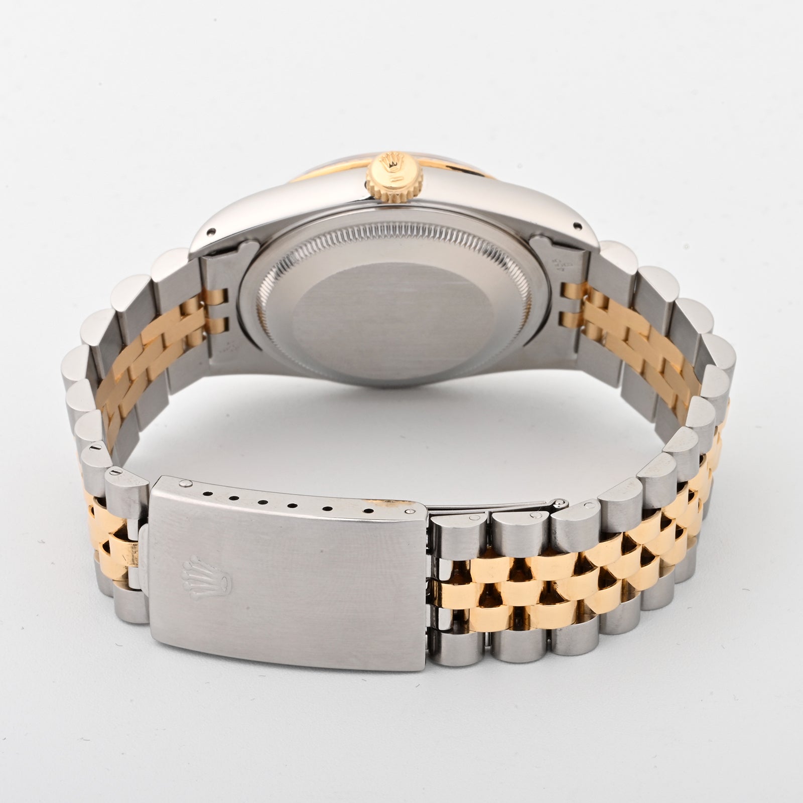 Rolex Datejust 36mm Stainless Steel And Yellow Gold White Roman w Diamond Dial on Jubilee 16013G Papers 1989