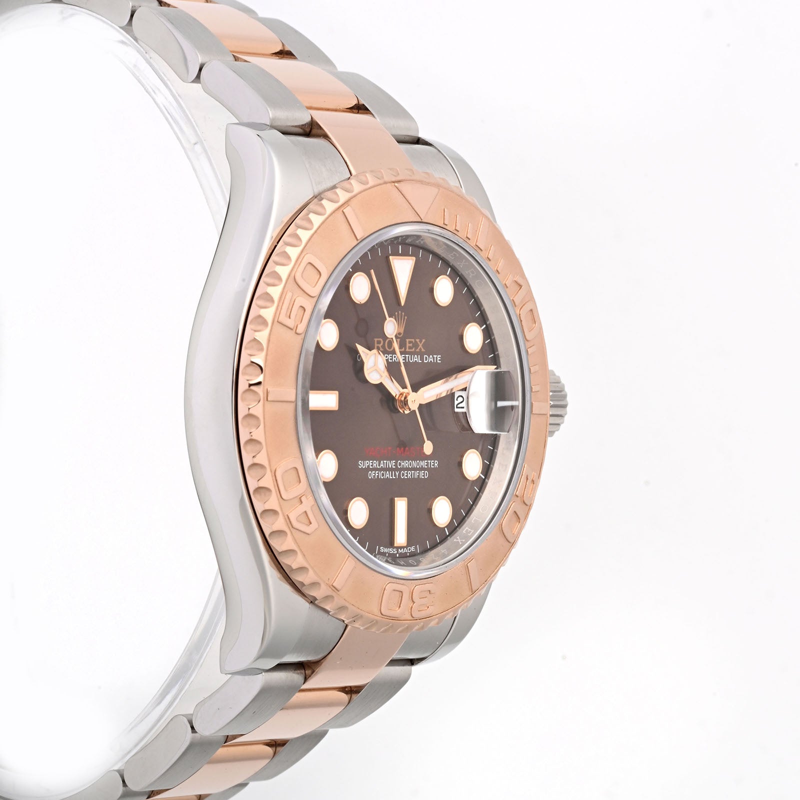 Rolex Yacht-Master Stainless Steel And Rose Gold Chocolate Dial on Oyster 126621 Card 2022