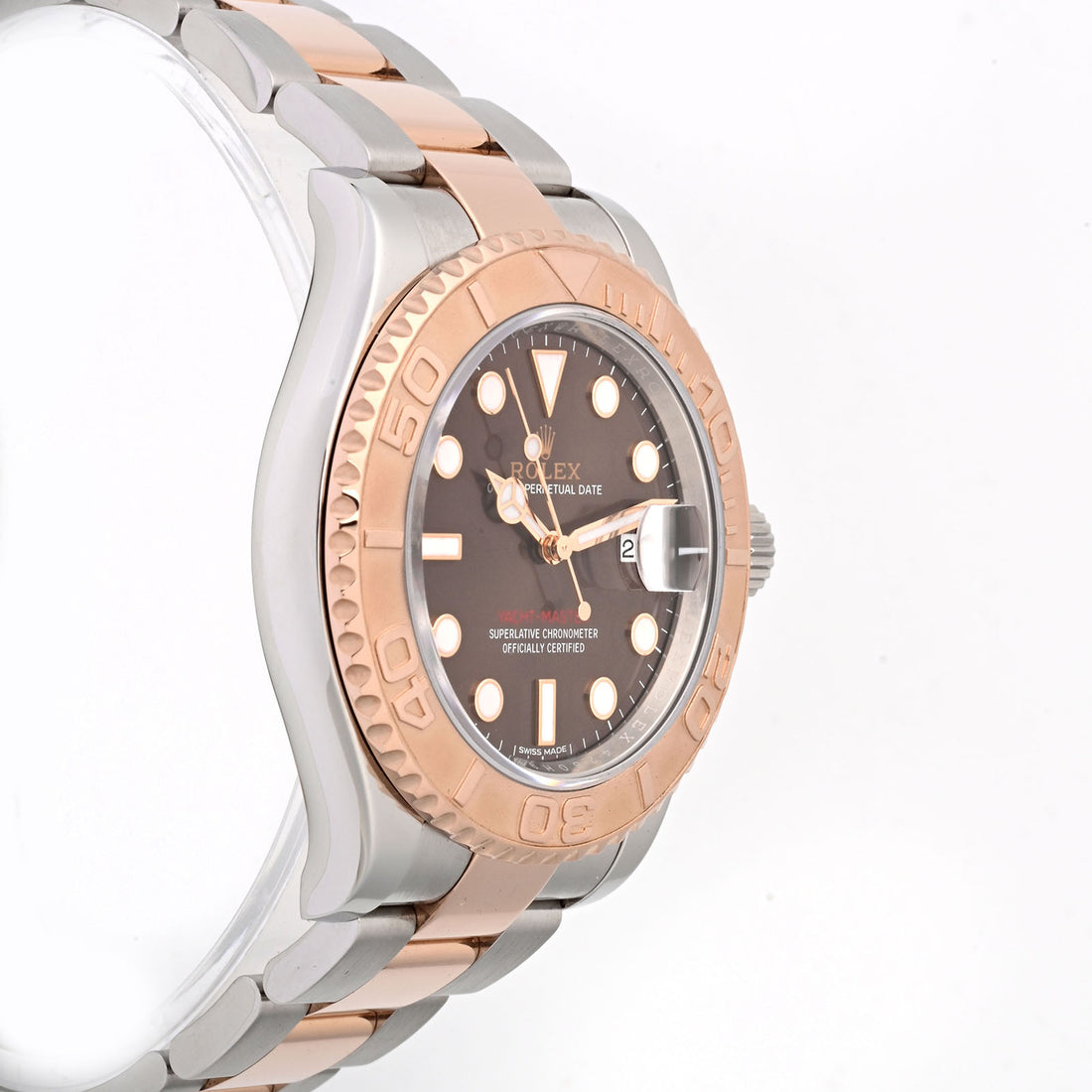 Rolex Yacht-Master Stainless Steel And Rose Gold Chocolate Dial on Oyster 126621 Card 2022