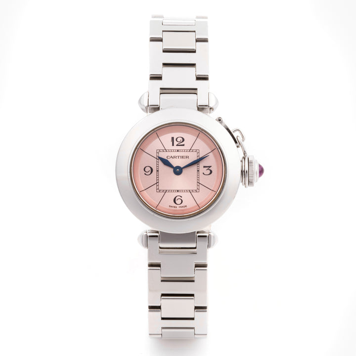 Cartier Pasha Pink Dial on Stainless Steel Bracelet W3140008