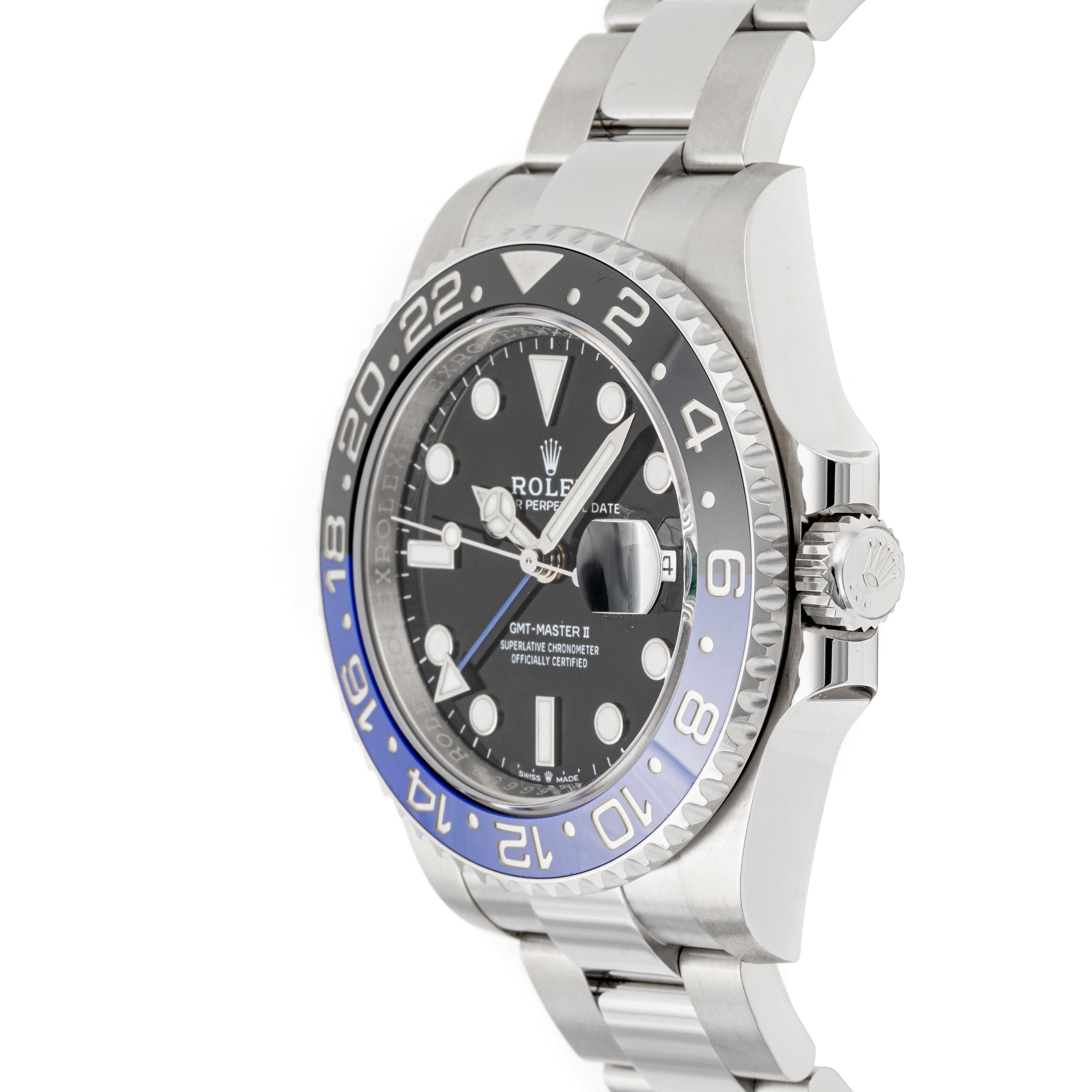 Rolex GMT-Master II Stainless Steel Batman Black Dial on Oyster 126710BLNR Card 2023