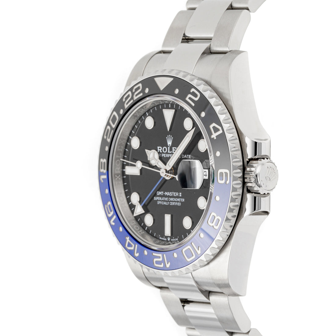 Rolex GMT-Master II Stainless Steel Batman Black Dial on Oyster 126710BLNR Card 2023