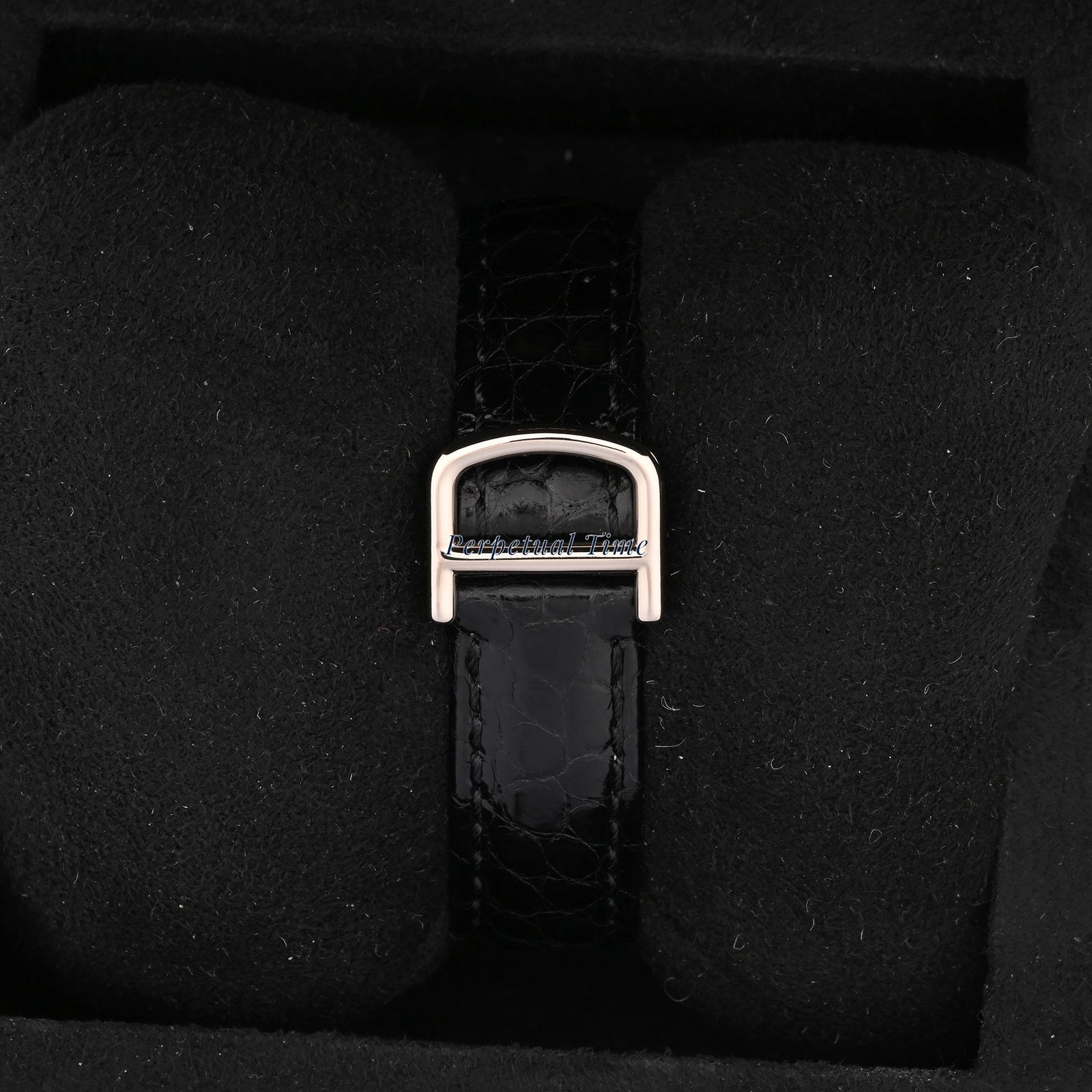 Cartier Tank Francaise Diamond Dial on Black Leather w Deployment Buckle WE102631