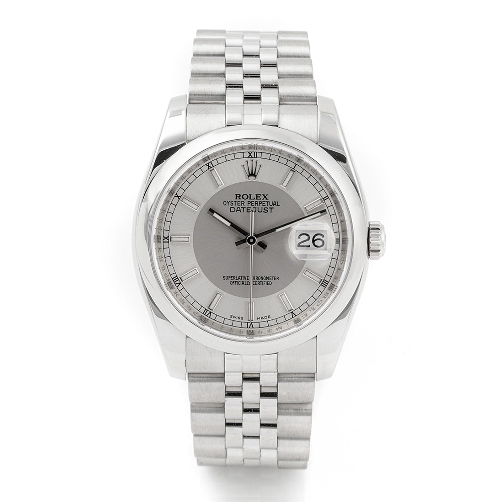 Rolex Datejust 36 Tuxedo Dial Dial on Jubilee 116200 Card