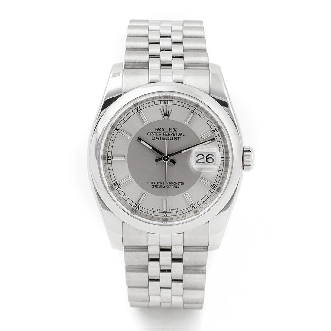 Rolex Datejust 36 Tuxedo Dial Dial on Jubilee 116200 Card
