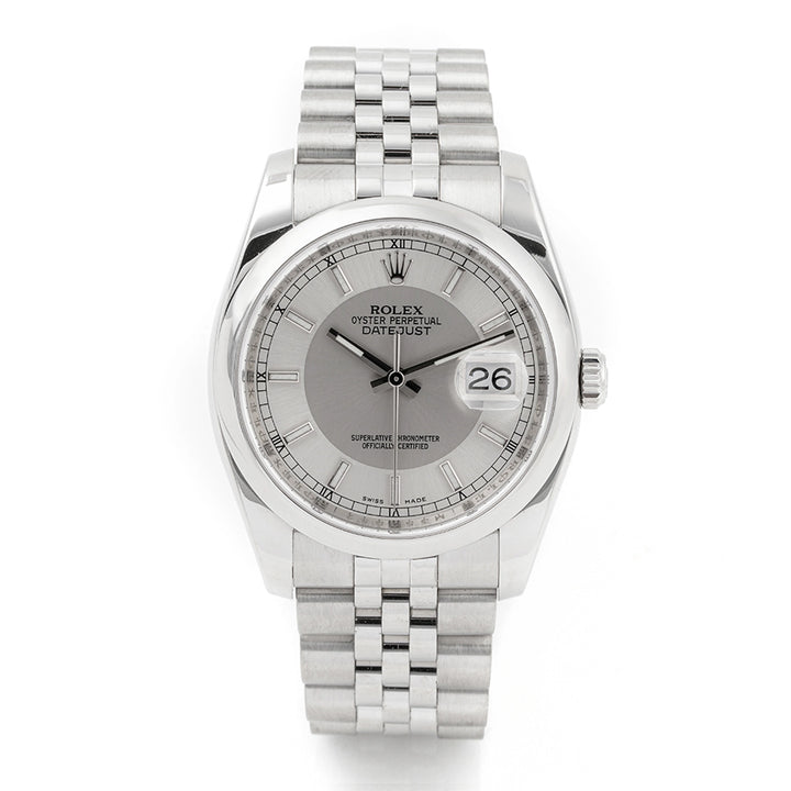 Rolex Datejust 36 Tuxedo Dial Dial on Jubilee 116200 Card