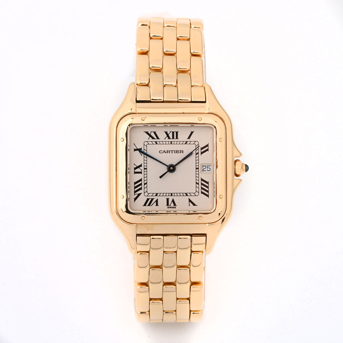 Cartier Panthere Medium Yellow Gold White Roman Dial on Bracelet 83782747