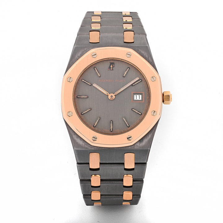 Audemars Piguet Royal Oak TanTale 33mm Tantalum And Rose Gold Silver Stick Dial on Bracelet N794