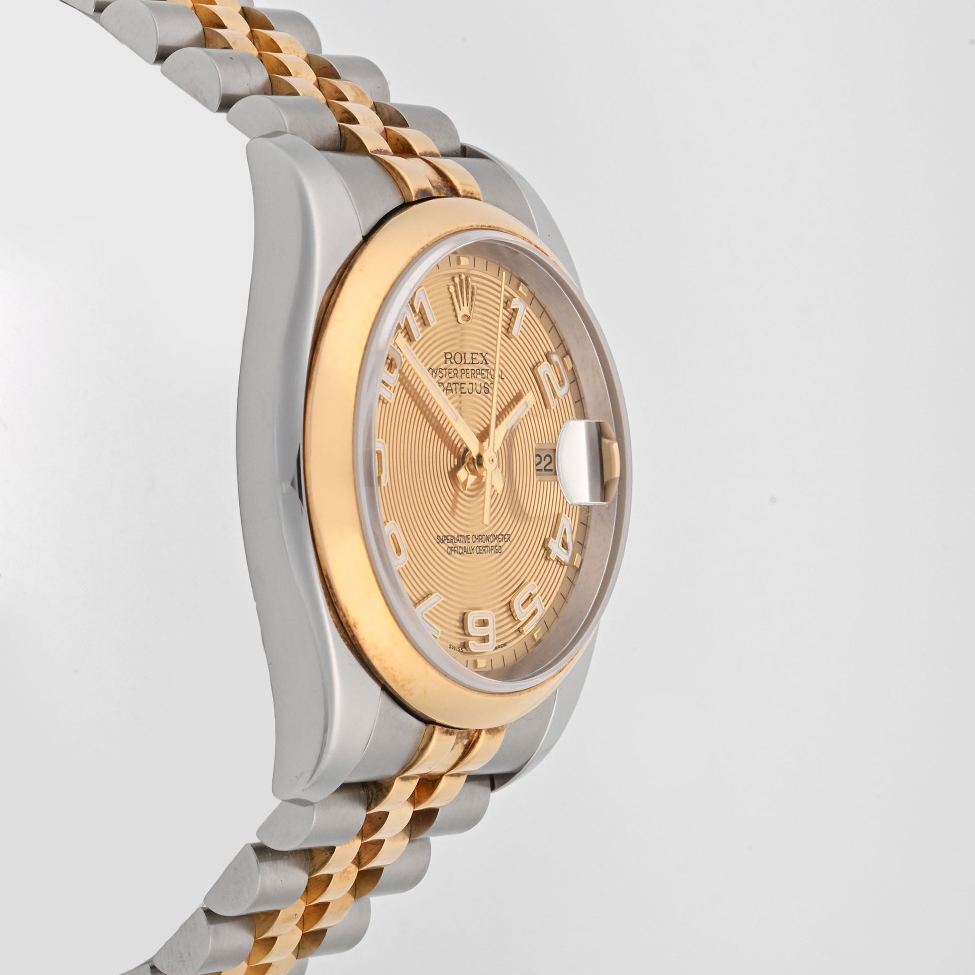 Rolex Datejust 36 Champagne arabic sun beam Dial on Jubilee band 116203