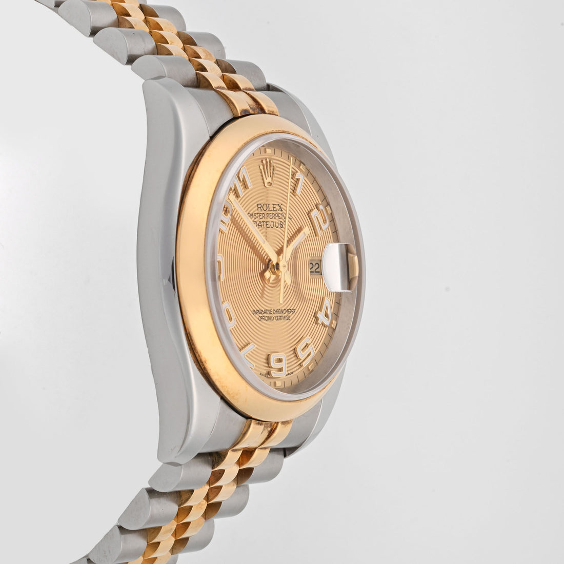 Rolex Datejust 36 Champagne arabic sun beam Dial on Jubilee band 116203