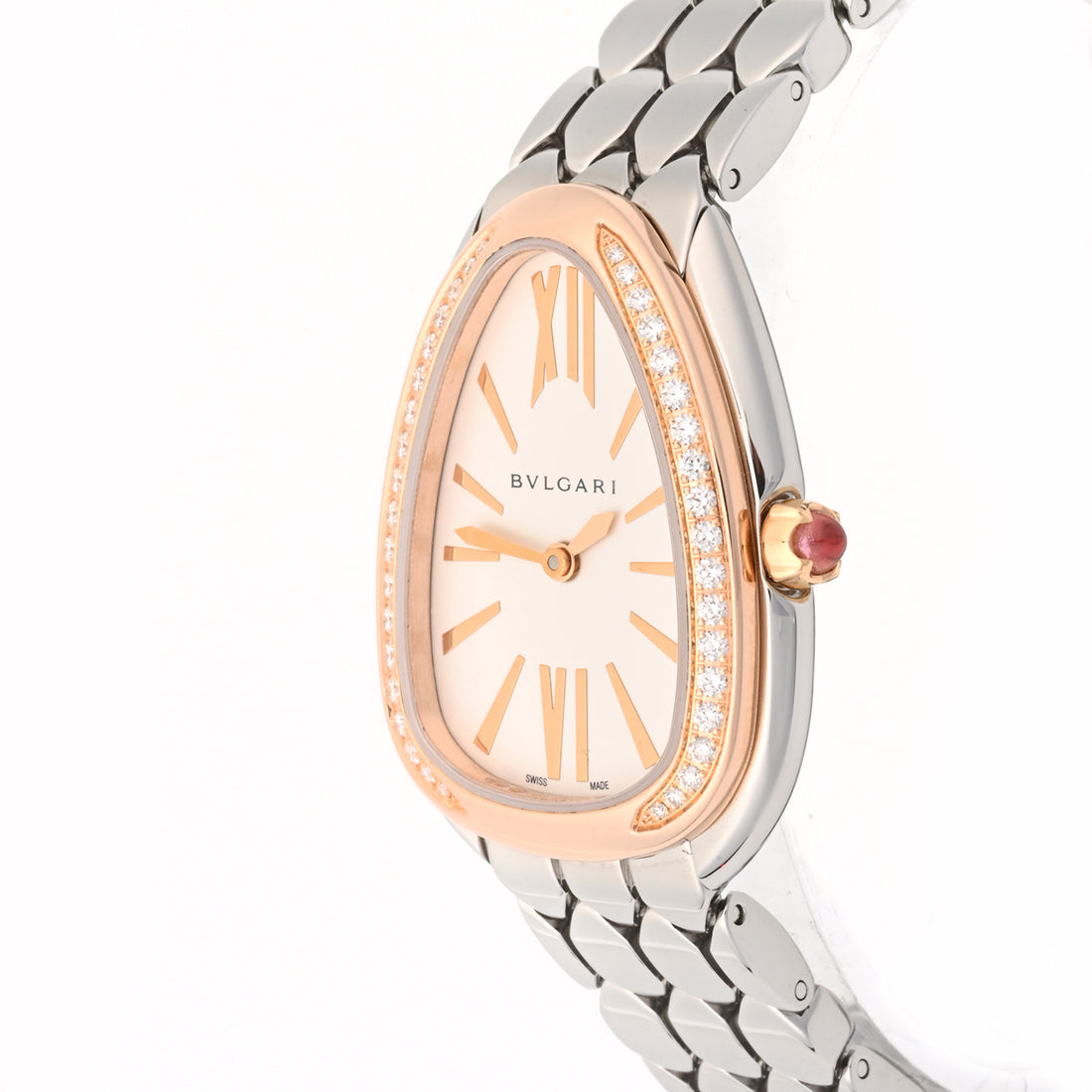 Bvlgari Serpenti Silver dial Dial on Bracelet SP33WSPGD Card