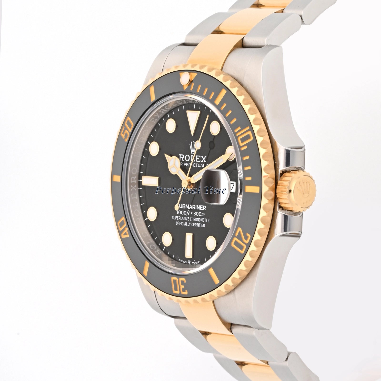 Rolex Submariner 41mm Two Tone Black Dial on Oyster 126613LN Card 2021