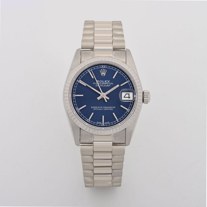 Rolex Datejust 31mm Blue Stick Dial on Presidental band 68279