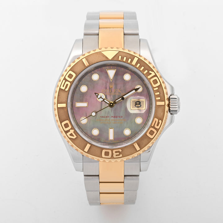 Rolex Yacht Master Dark Mother Of Pearl Dial on Oyster band 16623 Card 2012