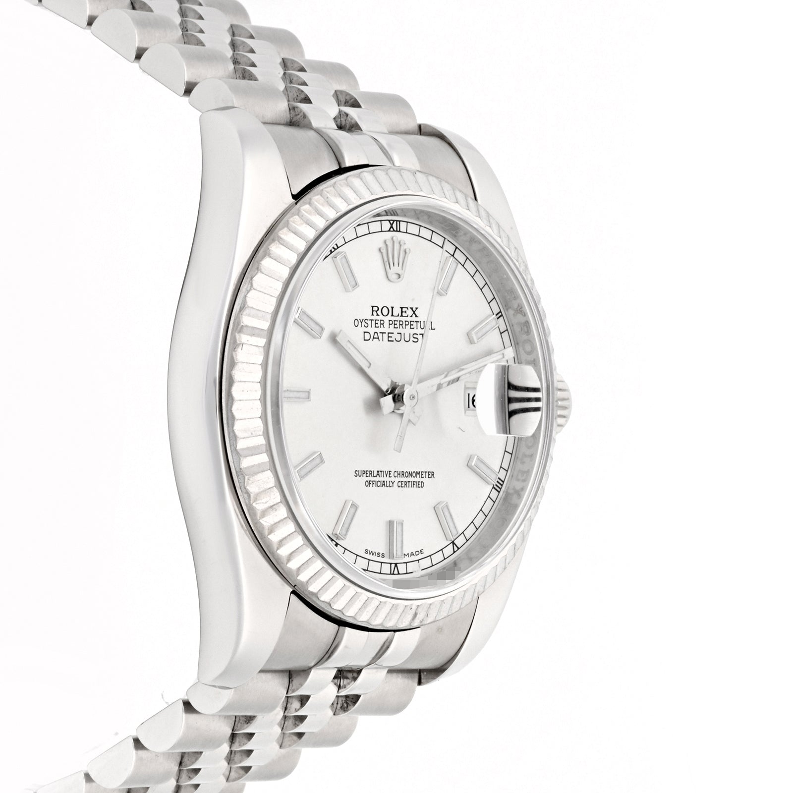 Rolex Datejust 36 Stainless Steel Silver Stick Dial on Jubilee 116234