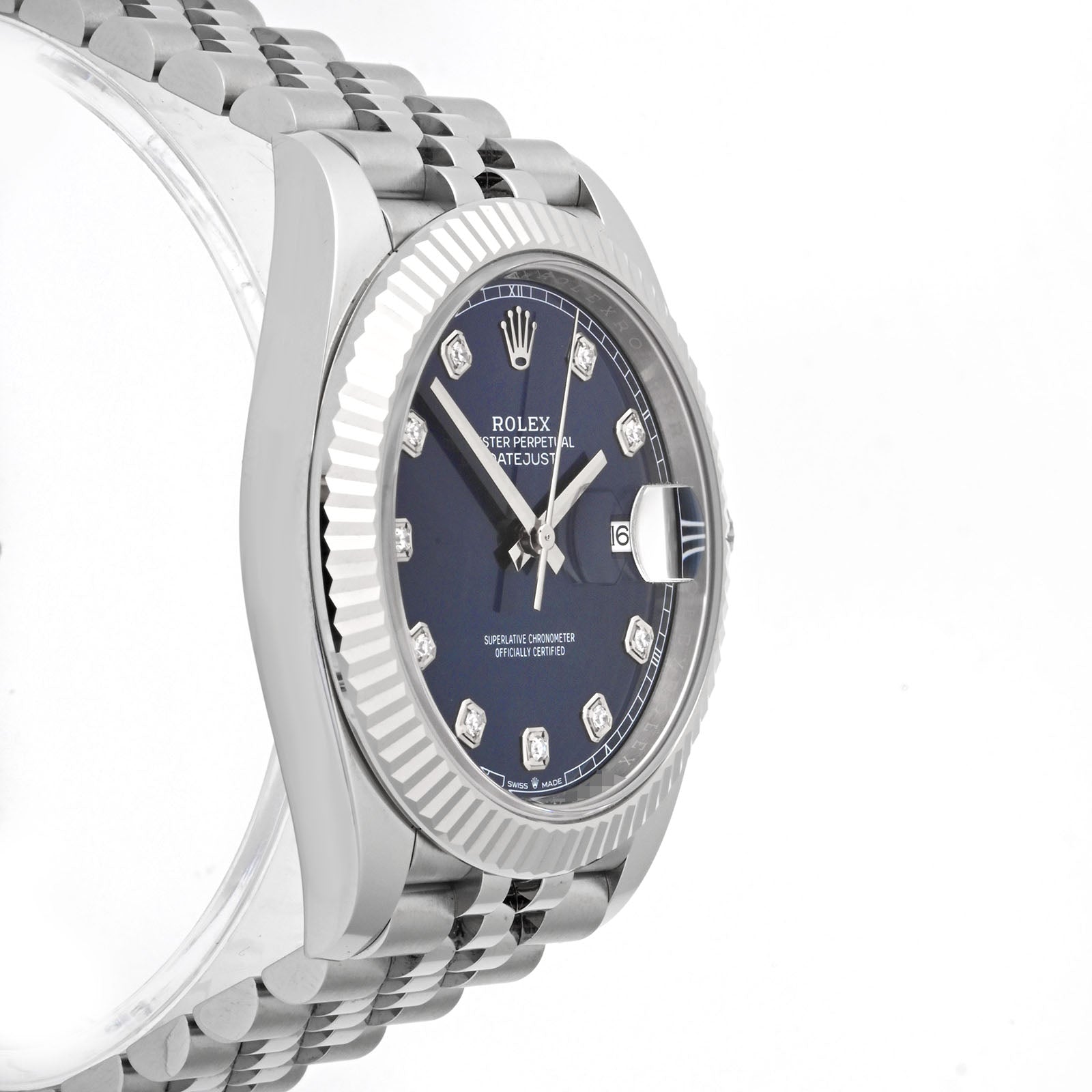 Rolex Datejust 41 StainlessSteel Blue Diamond Dial on Jubilee 126334 Card 2022