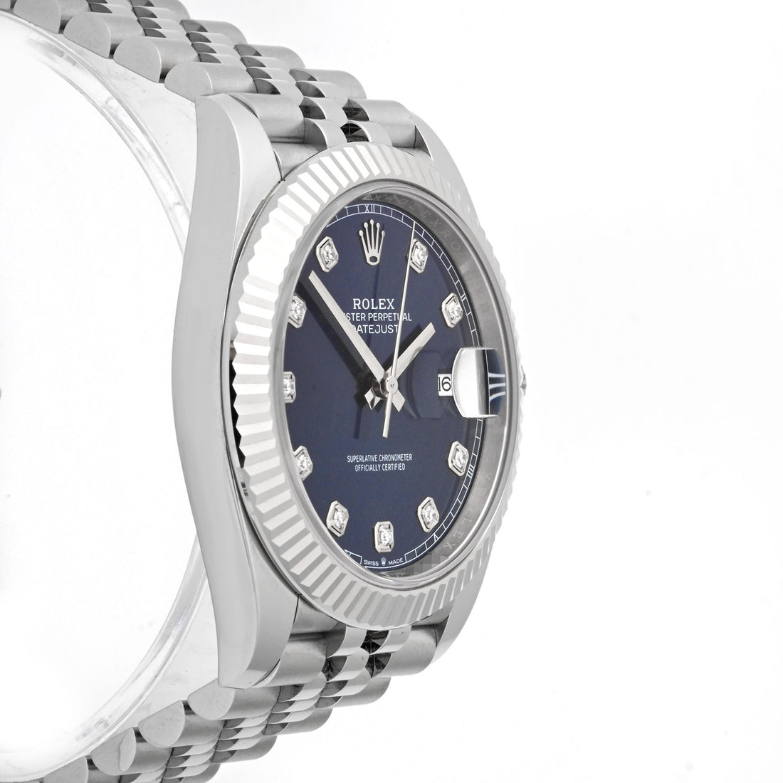 Rolex Datejust 41 StainlessSteel Blue Diamond Dial on Jubilee 126334 Card 2022
