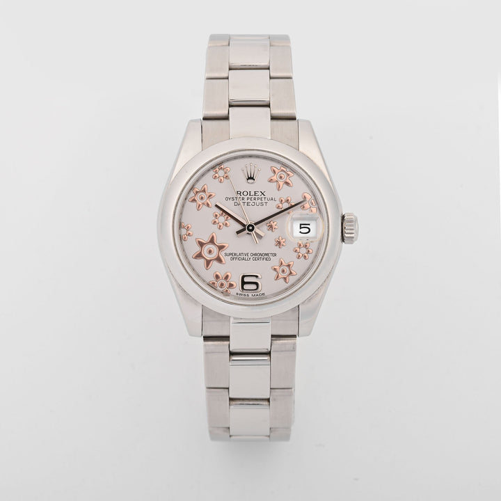 Rolex Datejust 31 Flower Motif Dial on Oyster band 178240 Card