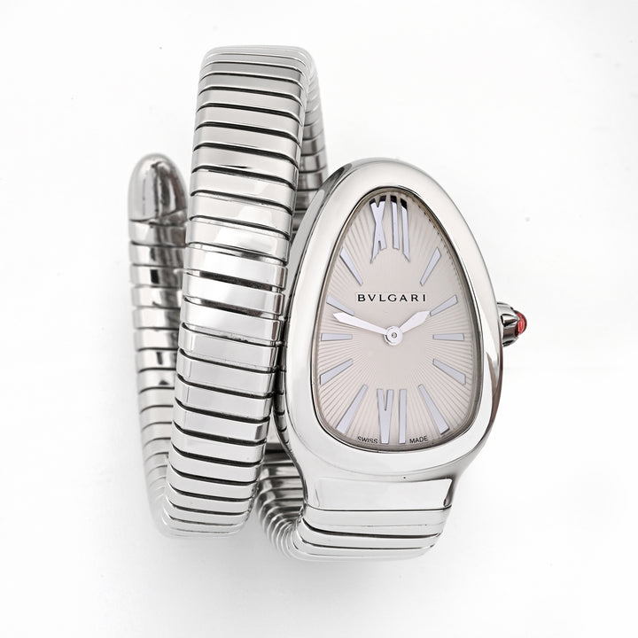 Bvlgari Serpenti Tubogas White Dial on One Wrap 102182SP35S