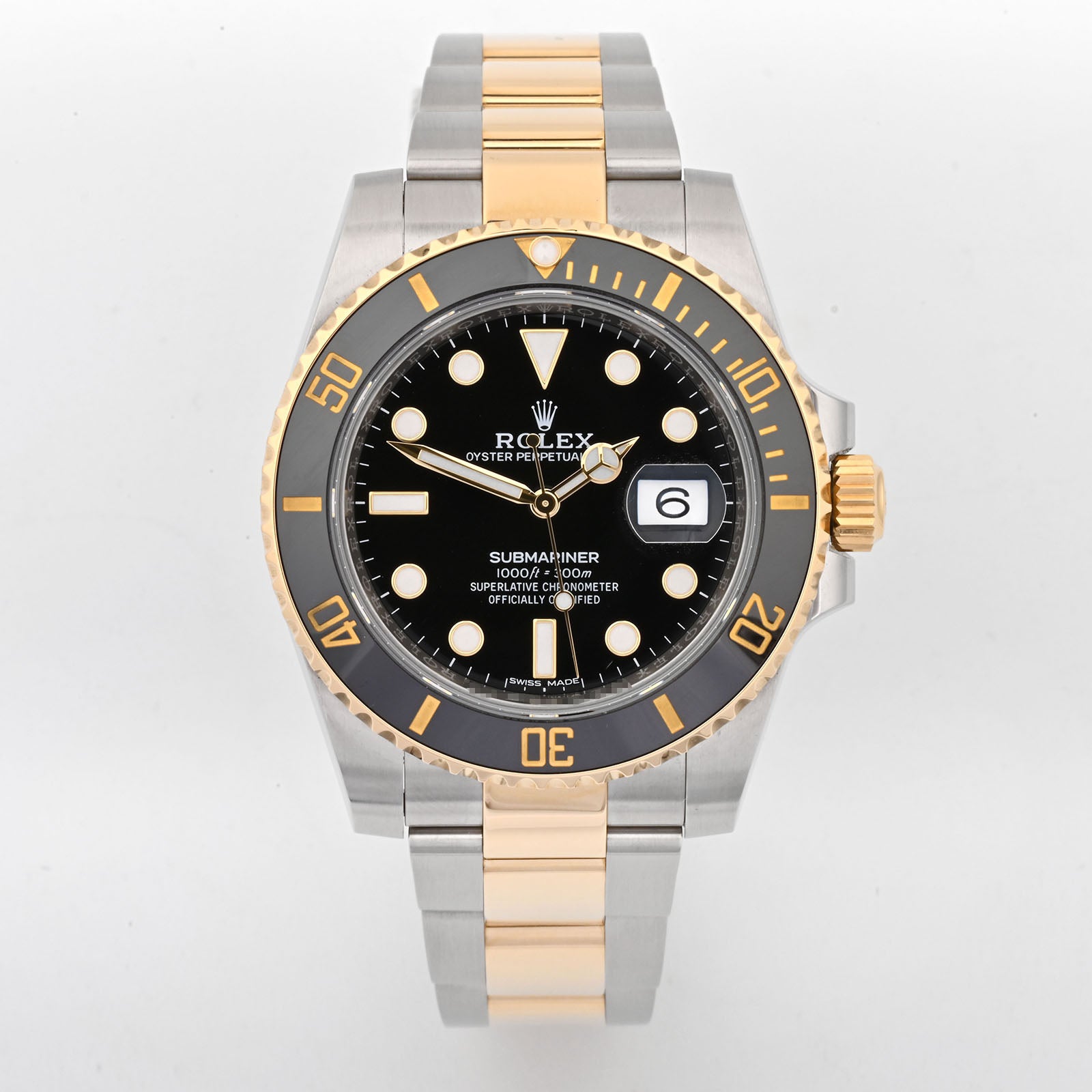 Rolex Submariner 40mm Stainless Steel and Yellow Gold Black Dial on Oyster 116613LN Card 2018