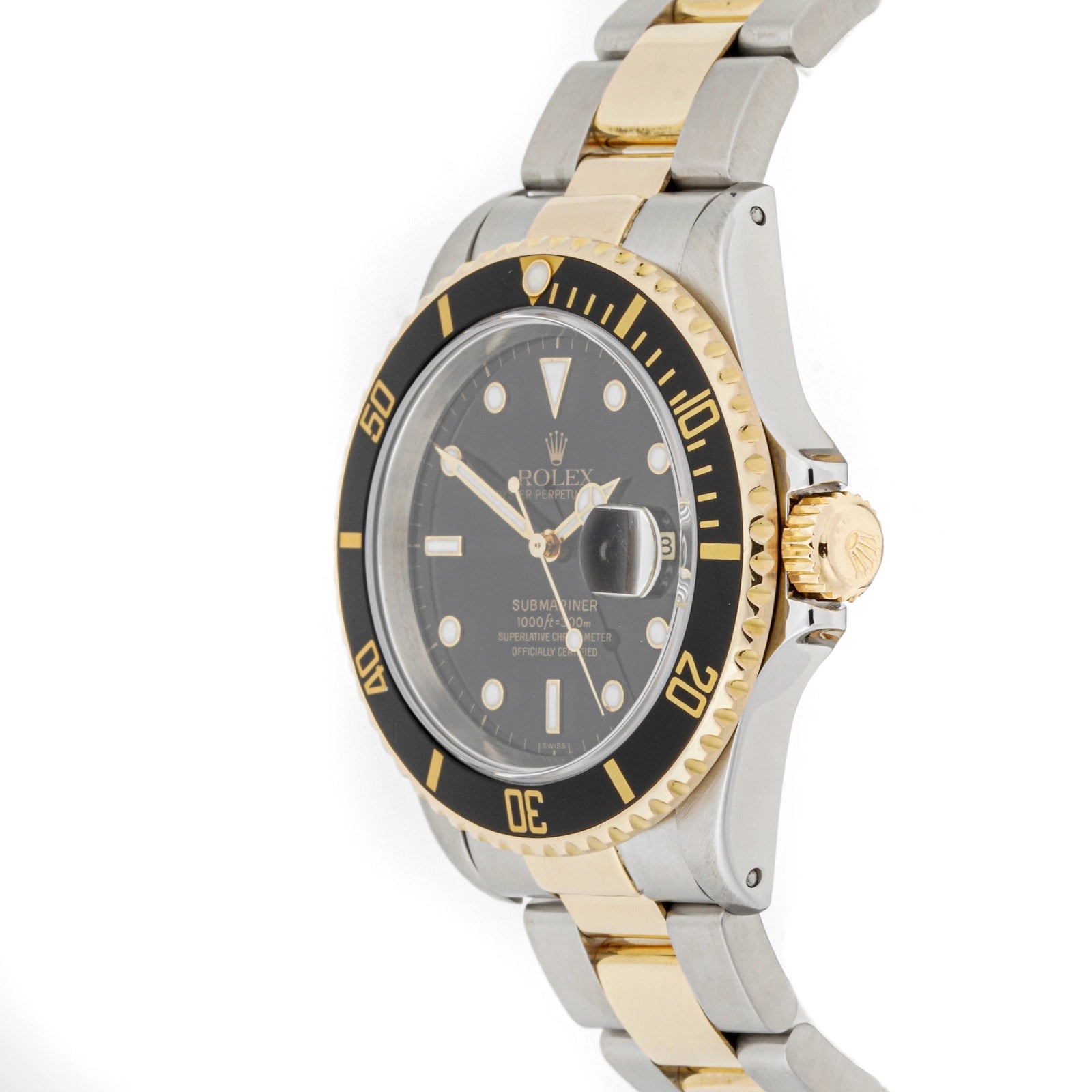 Rolex Submariner Black Dial on Oyster 16613