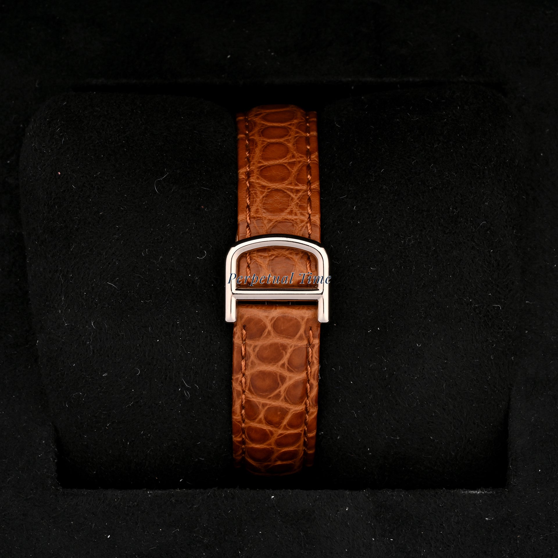 Cartier Tank Basculante White Arabic Dial on Brown Leather band wa202751
