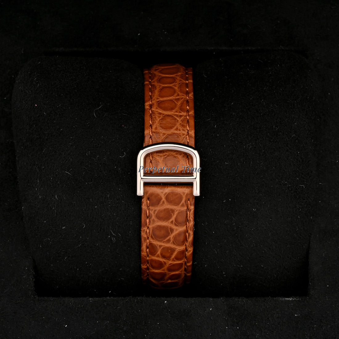 Cartier Tank Basculante White Arabic Dial on Brown Leather band wa202751