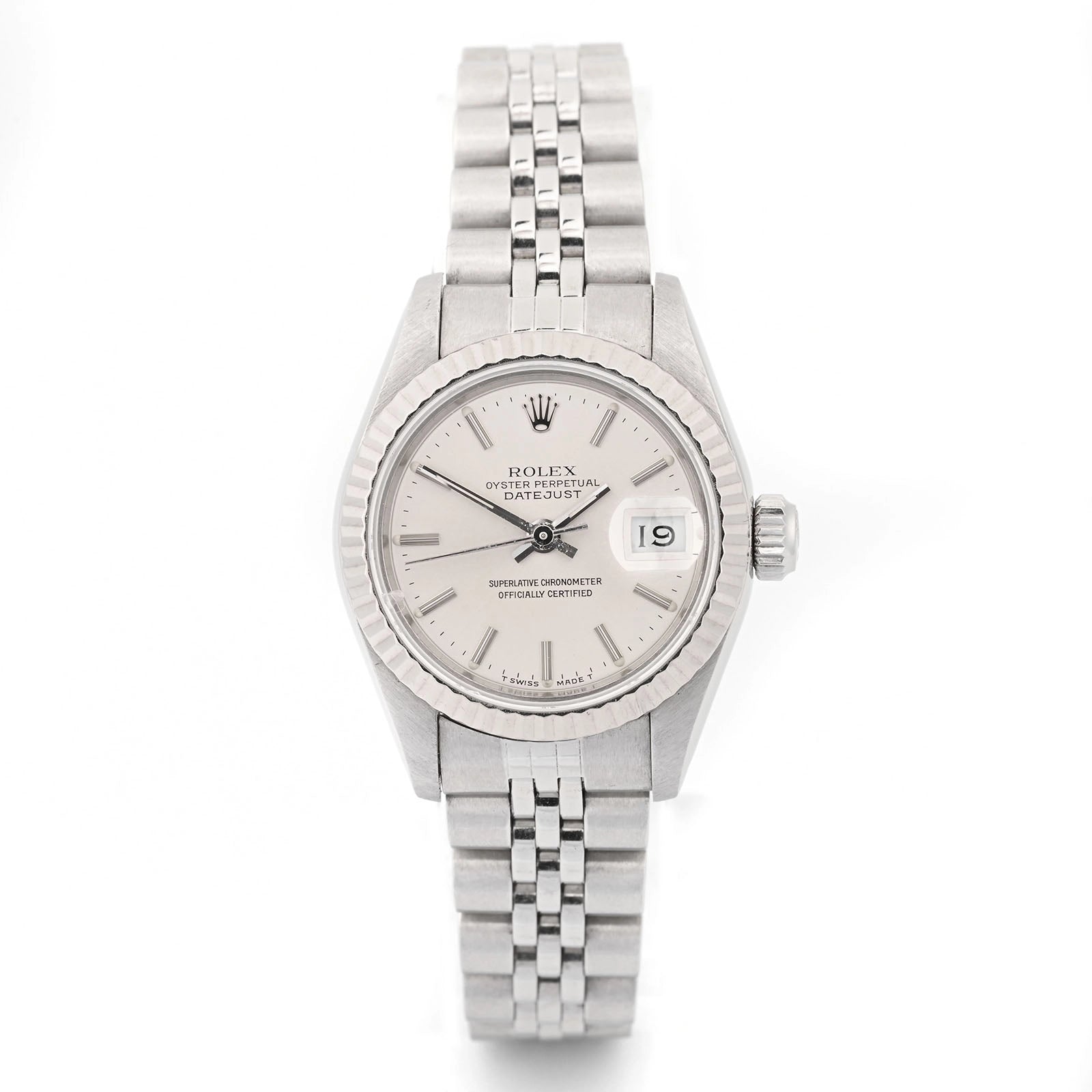 Rolex Datejust 26mm SS silver stick Dial on jubilee 69174