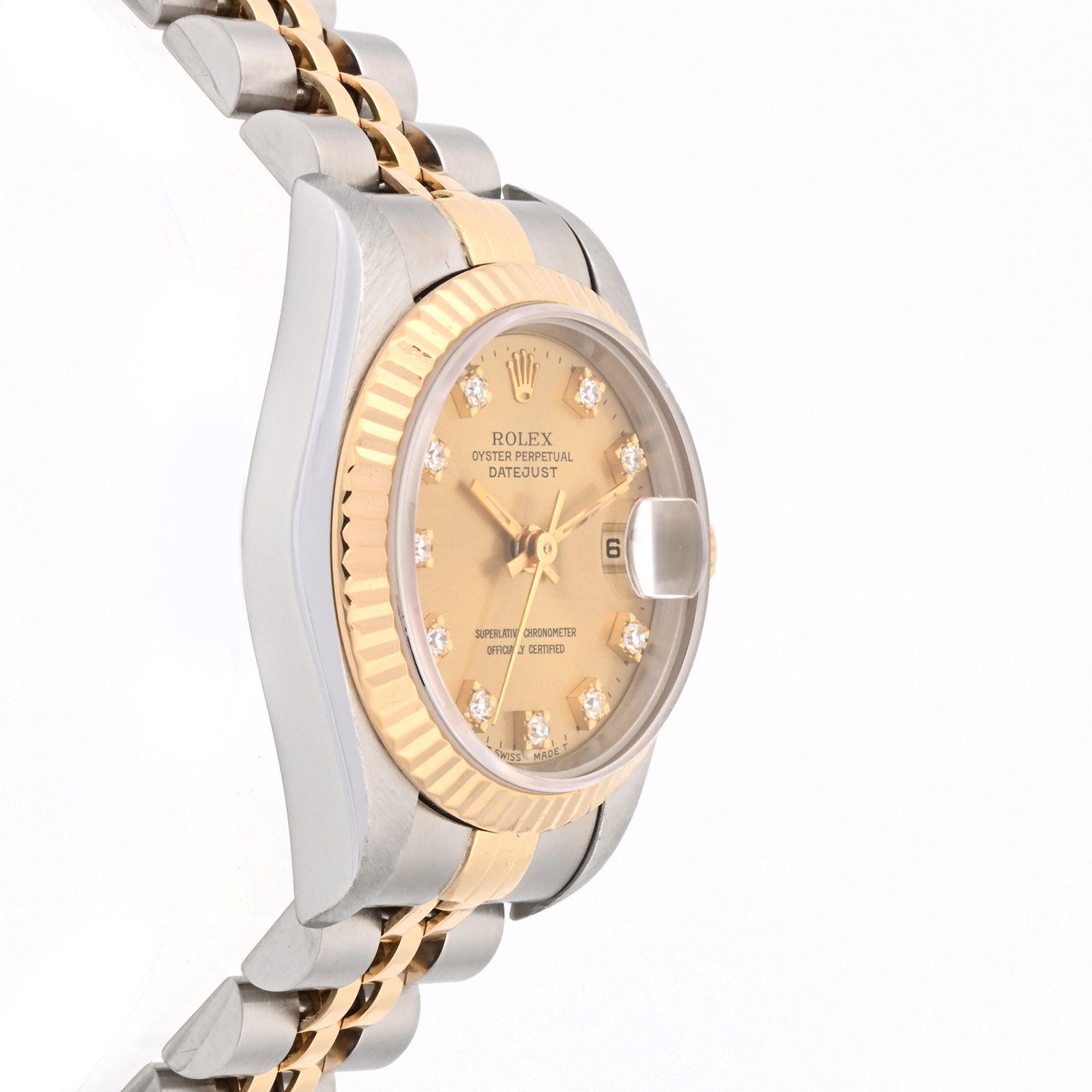 Rolex Datejust Lady 26mm Champagne Diamond Dial on Jubilee 69173