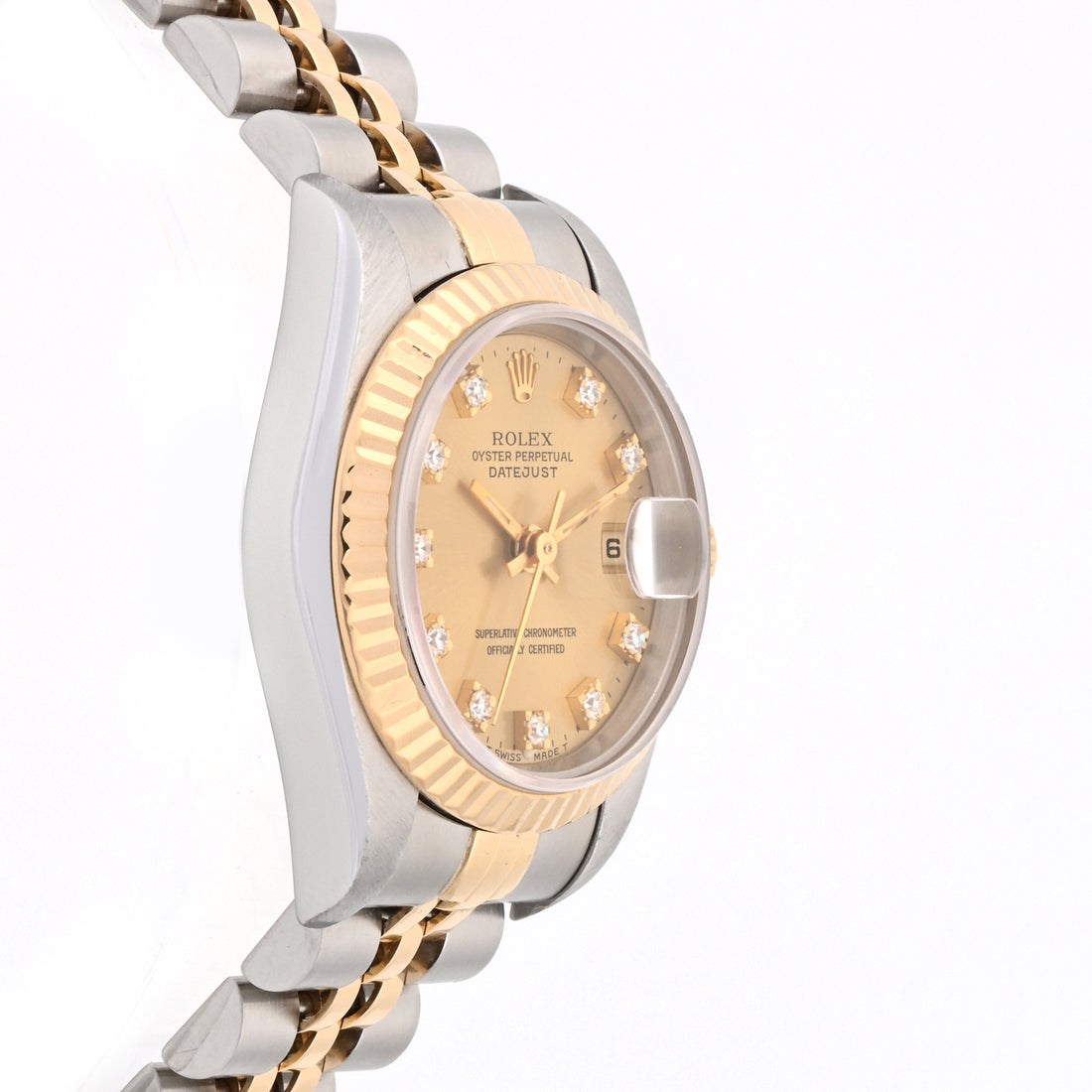 Rolex Datejust Lady 26mm Champagne Diamond Dial on Jubilee 69173