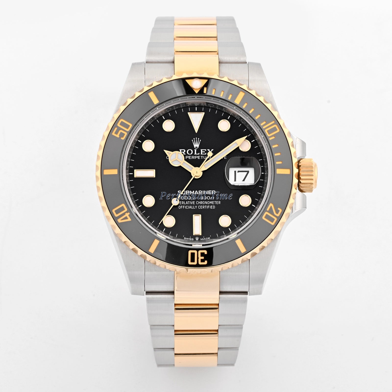 Rolex Submariner 41mm Two Tone Black Dial on Oyster 126613LN Card 2021