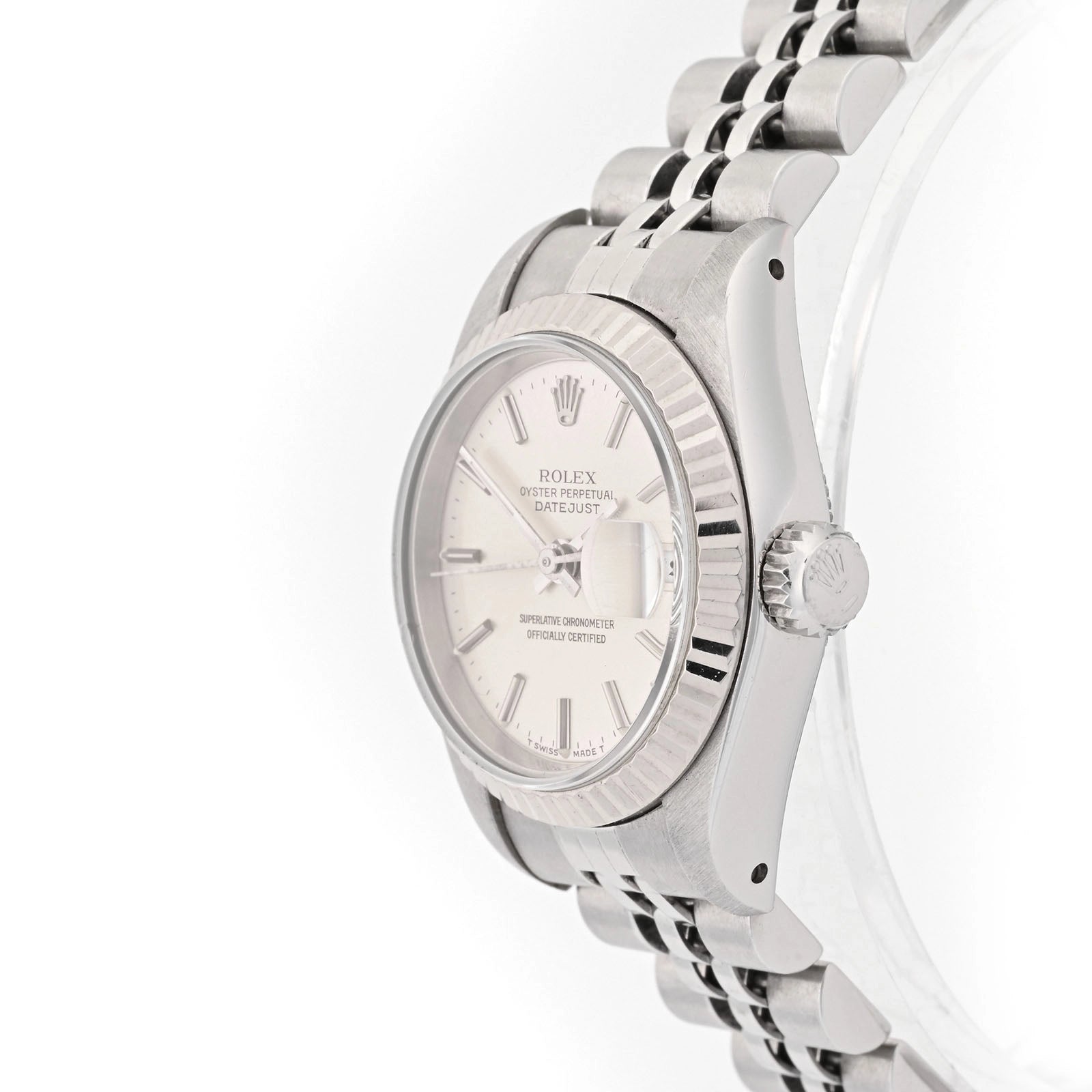Rolex Datejust 26mm SS silver stick Dial on jubilee 69174